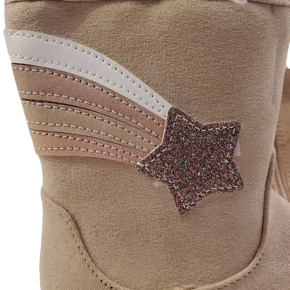 Toddler Girls Boots Isla Rainbow Zipper Slip On Winter Boots Shooting Star - Picture 4 of 12